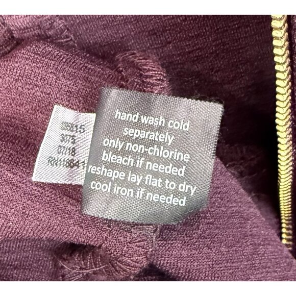 Lane Bryant Fit & Flare V-Neck Dress Knee Length Textured Pleats Purple Sz 18/20 - Picture 7 of 8